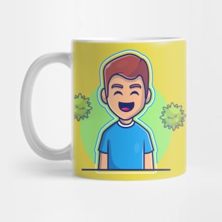 Boy With Strong Immunity Cartoon Mug